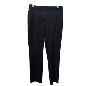 White House Black Market The Skinny Ankle Pants Black Side Zip Trousers Womens 8